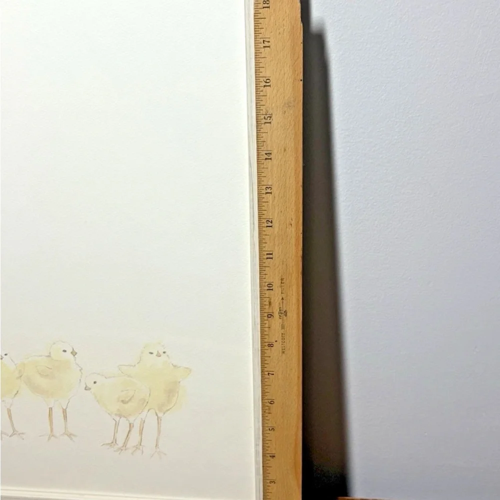 Restoration Hardware Baby Child Watercolor Animal print Baby Chicks Barnyard